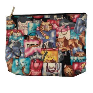 🛒 $5 - Cat Cosmetic Bag 8"x11" #2447